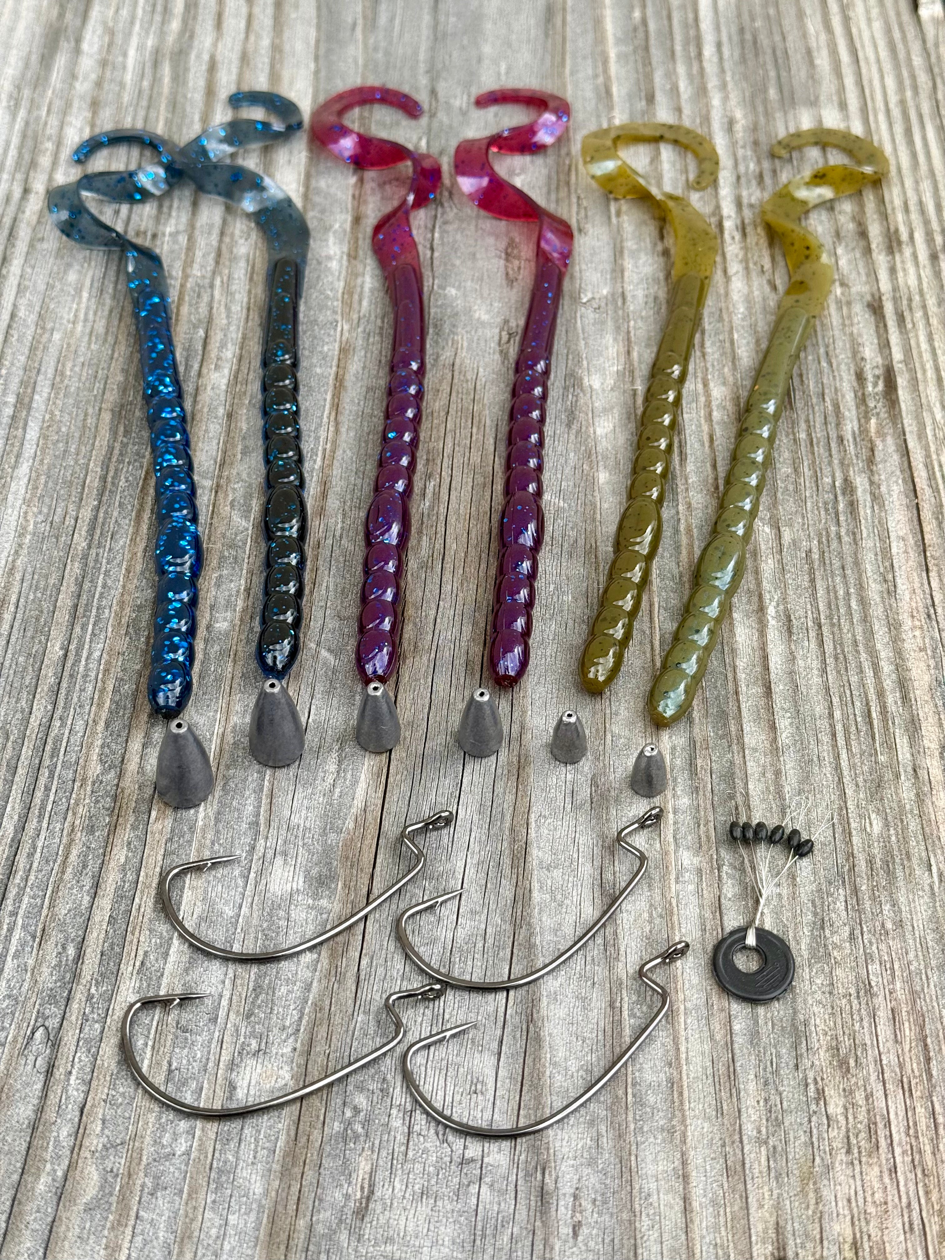 big worm fishing lure Cuz 10" FIVE Bass Tackle Developed in a lab and proven on the water BIG Worm Bundle | 10"