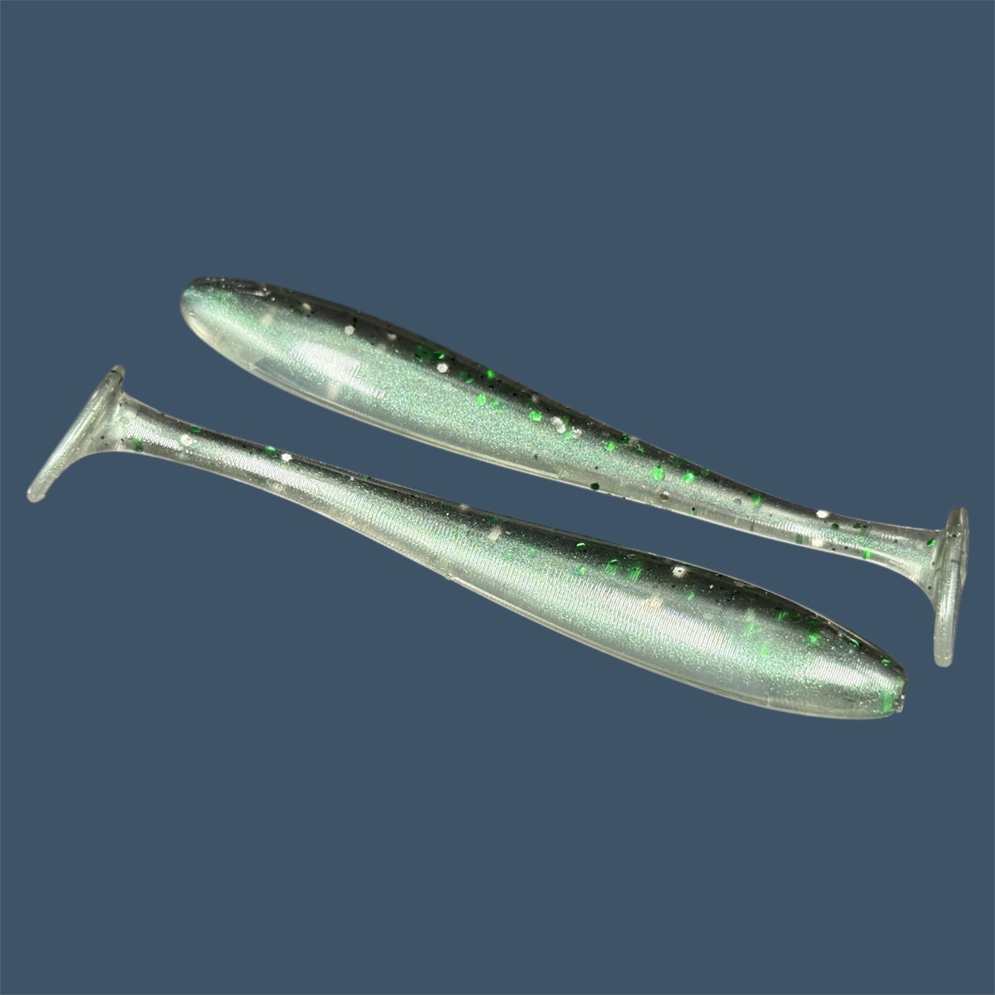 Pro Swim 4-inch paddle tail soft plastic swimbait with realistic shad shape and hook slot, shown in Bad Bass a proven fish-catching color