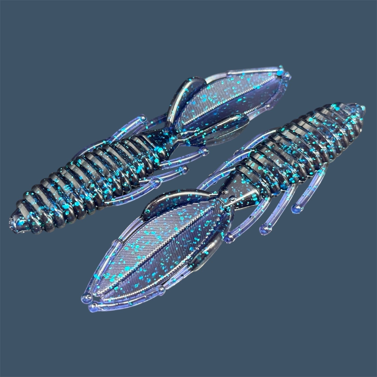 Bed Wrecker soft plastic bait with dynamic beaver-style tail, featuring a peel-apart tail and versatile appendages, Beaver style baits available in Junebug