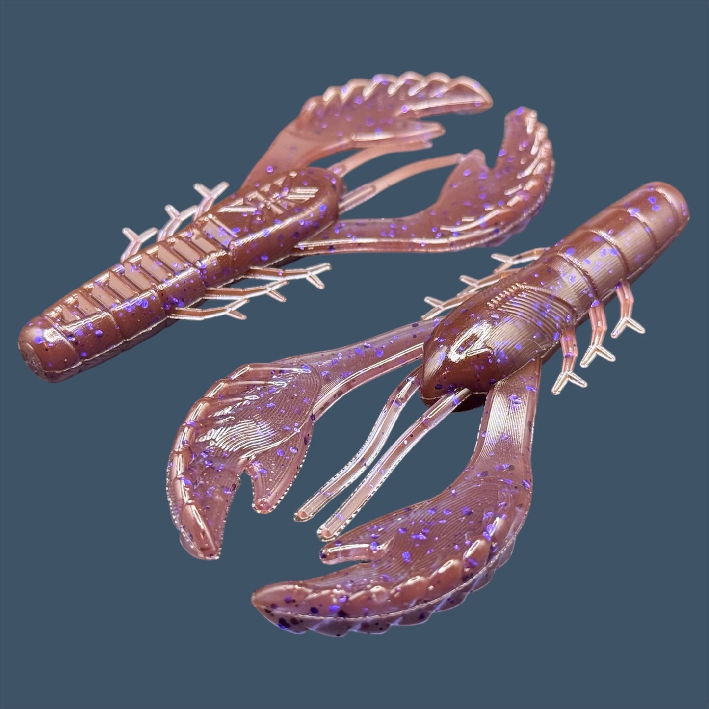 Commotion Craw craw style bait with hard-kicking claws and 4-inch frame, shown in Overload (Purple)