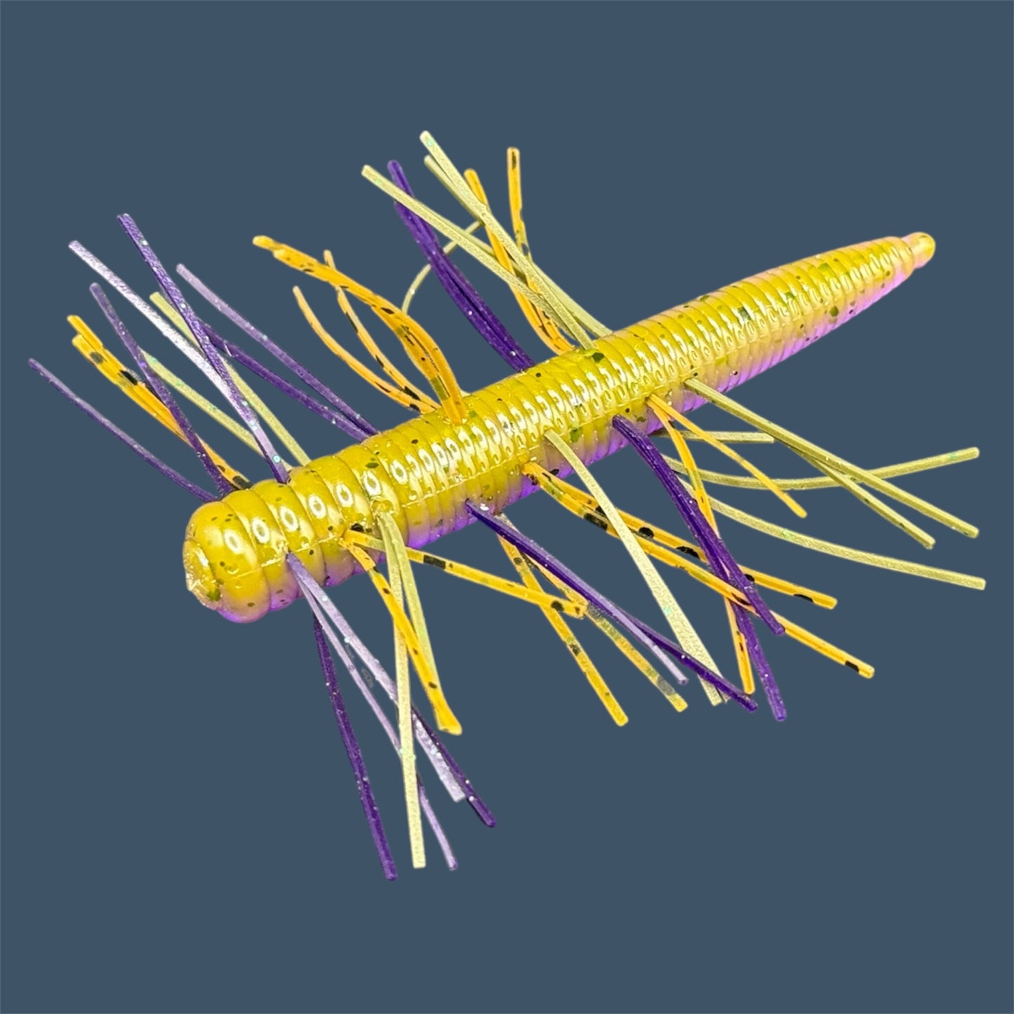 Skirted N3D (Ned Rig Style Bait) Soft Plastic Bait. Shown in Chameleon. Fuzzy Soft Plastic Fishing Lures