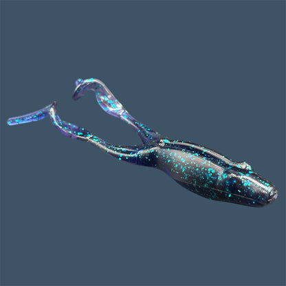 Tennessee Toad soft plastic frog bait with a weedless 4-inch robust body and long legs, designed for topwater and subsurface fishing, shown in Junebug a proven fish-catching color