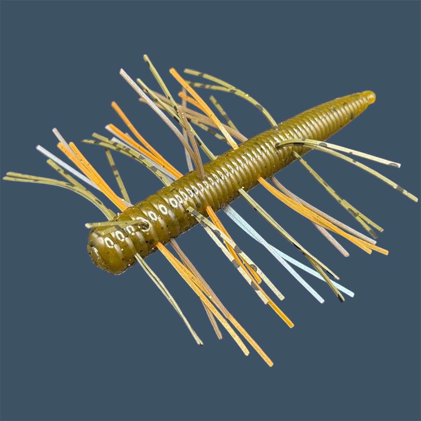 Fuzzy N3D (Ned Rig Style Bait) Soft Plastic Bait. Shown in Magic Craw (Green Pumpkin). Fuzzy Soft Plastic Fishing Lures