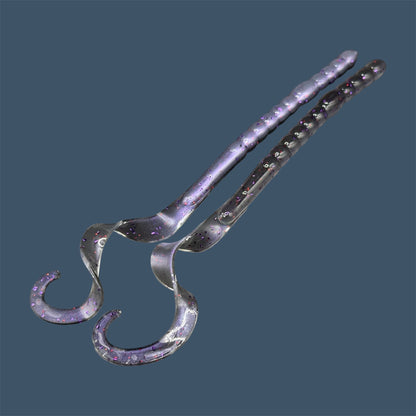 Large curly/ribbon tail worm 10" with a realistic curl tail, ideal for Texas and Carolina rigging. 10" Curl Tail Worm shown in Mojo 
