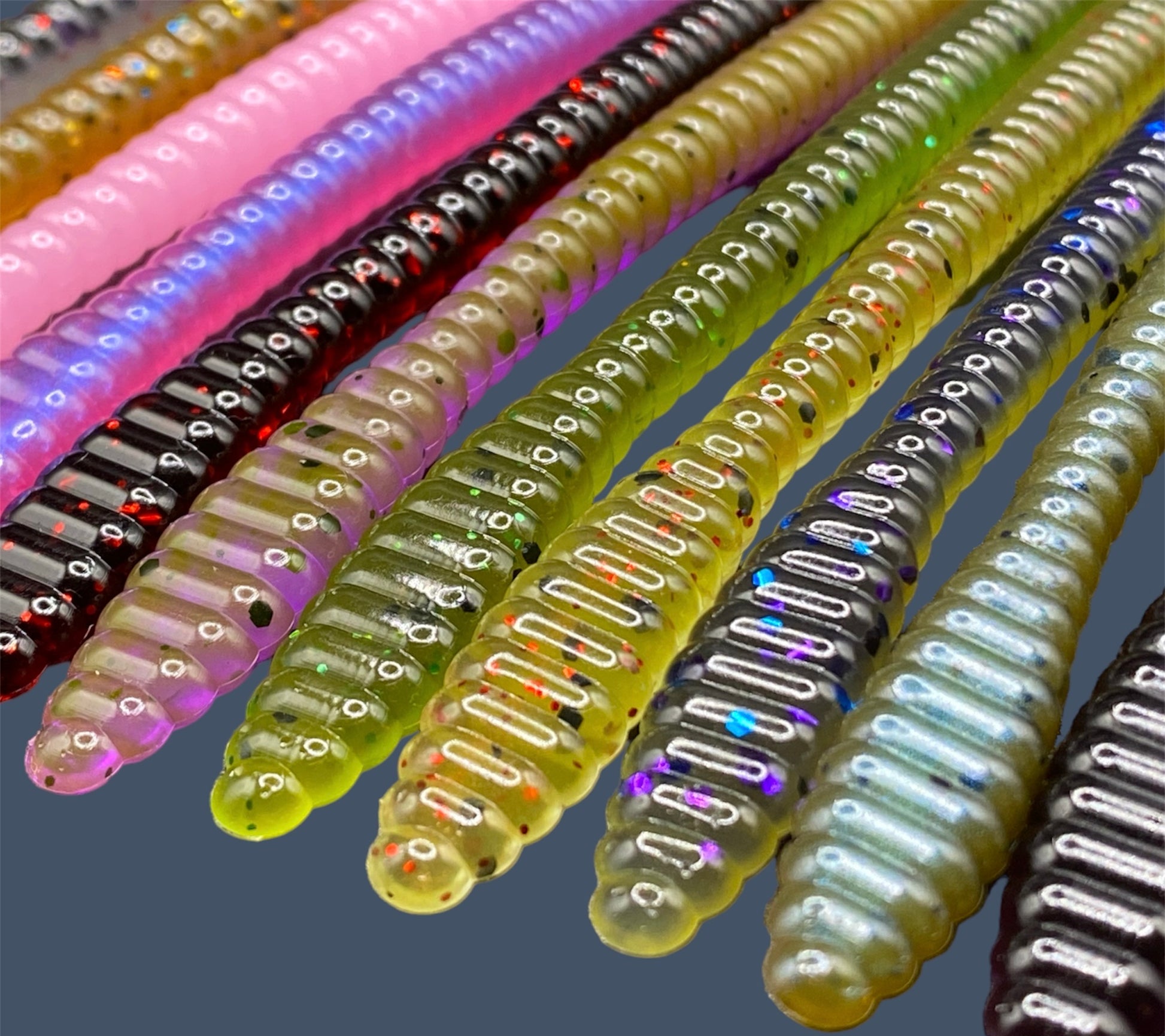 finesse worm fishing lure Soft Plastic Finesse Worm Watermelon Red Pearl