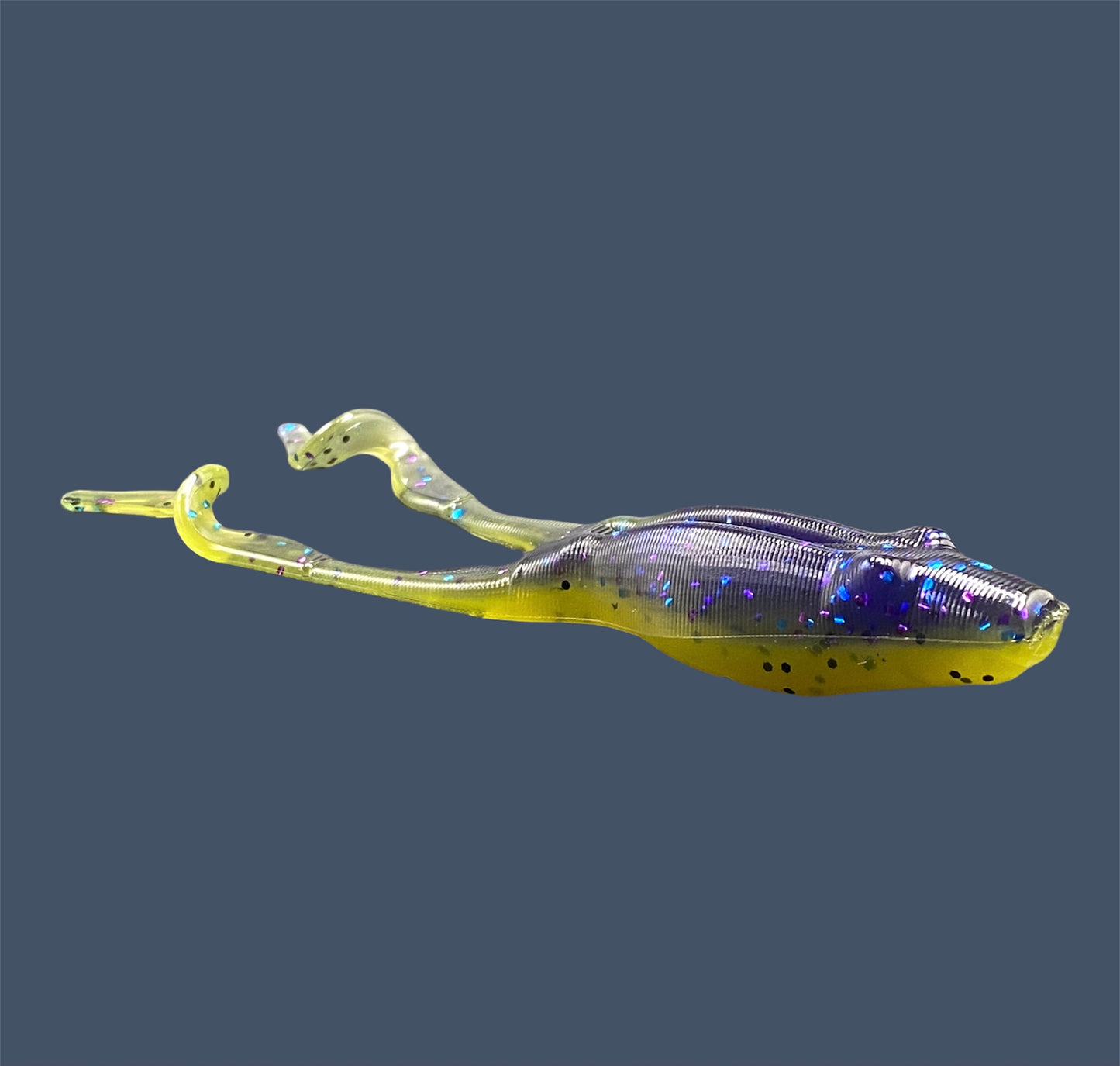 Tennessee Toad soft plastic frog bait with a weedless 4-inch robust body and long legs, designed for topwater and subsurface fishing, shown in Luau a proven fish-catching color