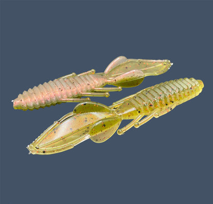 Bed Wrecker soft plastic bait with dynamic beaver-style tail, featuring a peel-apart tail and versatile appendages, available in Watermelon Red Pearl