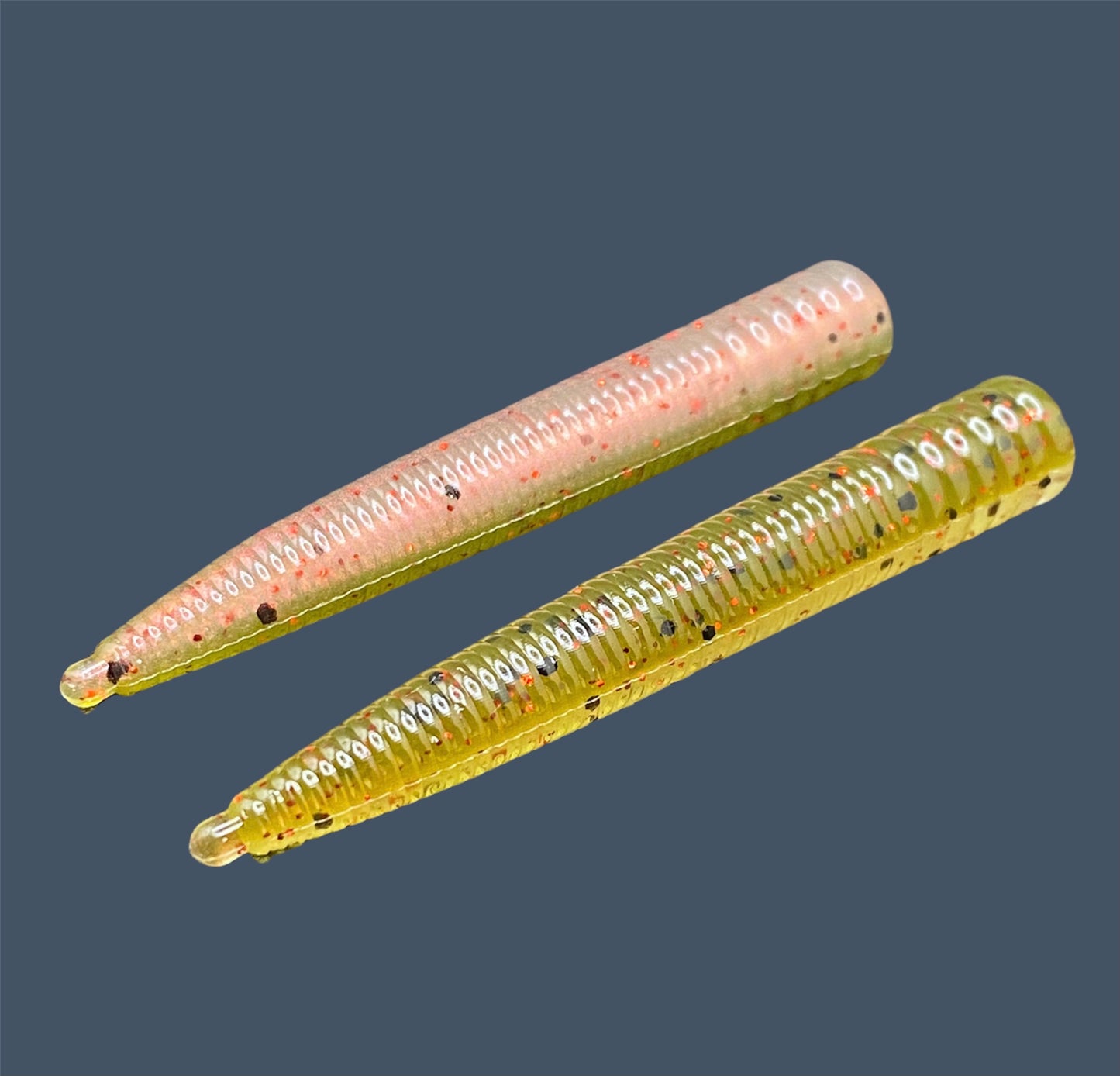 Small-profile N3D bait designed for ned rigs, shown in the color Watermelon Red Pearl, great for enticing finicky fish